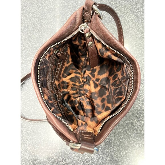 B. Makowsky Small Rich Brown Leather Crossbody/Shoulder Bag Great Quality - Picture 3 of 10